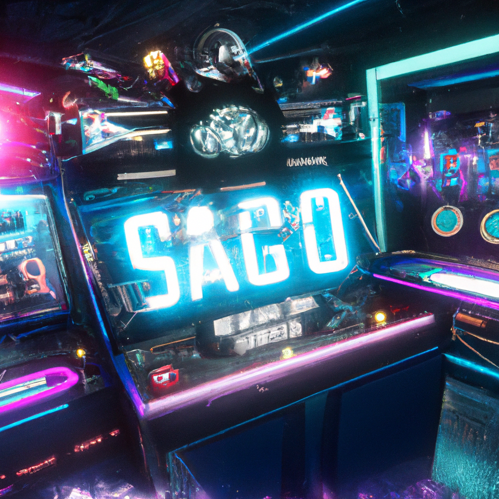 ArcadeForge hero montage with neon arcade and HUD overlays